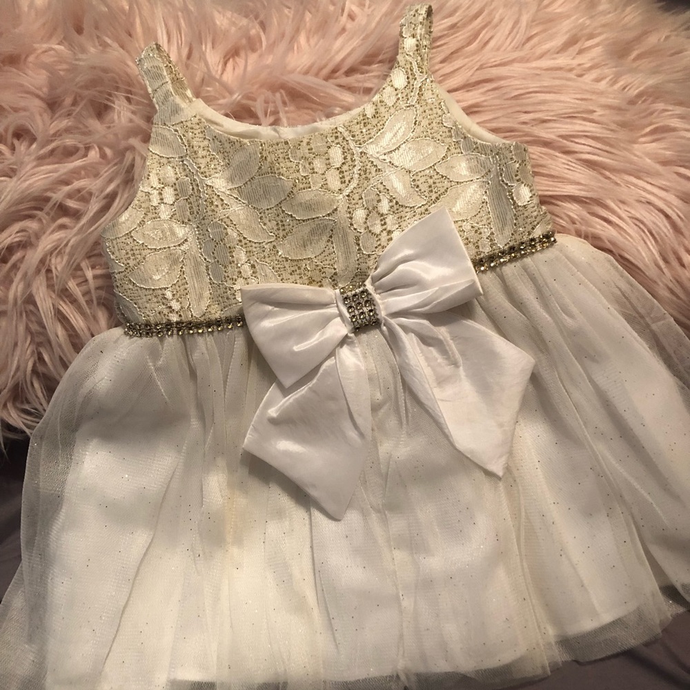 White & Gold Dress.